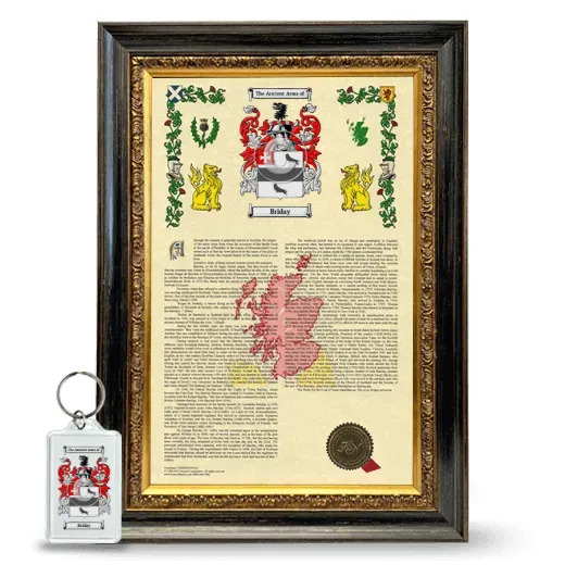 Briday Framed Armorial History and Keychain - Heirloom