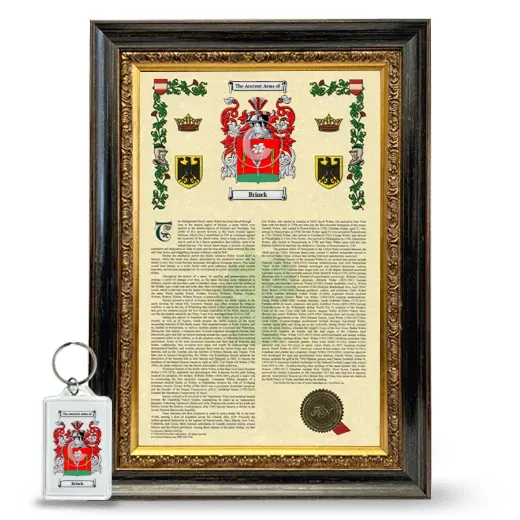 Brinck Framed Armorial History and Keychain - Heirloom