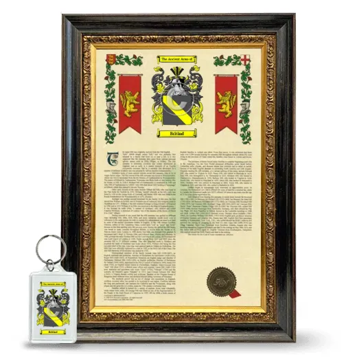 Britind Framed Armorial History and Keychain - Heirloom