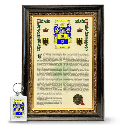 Brosche Framed Armorial History and Keychain - Heirloom