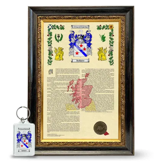 Byckarte Framed Armorial History and Keychain - Heirloom