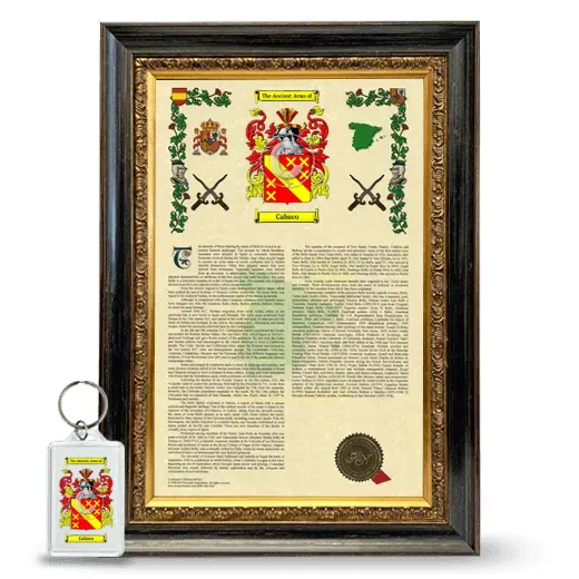 Cabaco Framed Armorial History and Keychain - Heirloom
