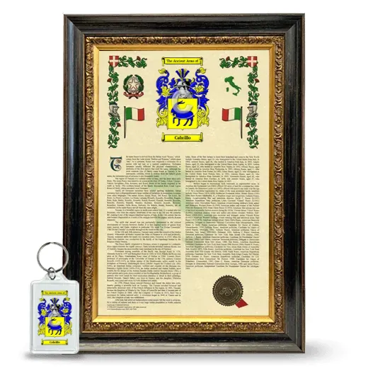 Cabrillo Framed Armorial History and Keychain - Heirloom