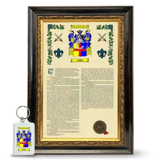 Caillou Framed Armorial History and Keychain - Heirloom