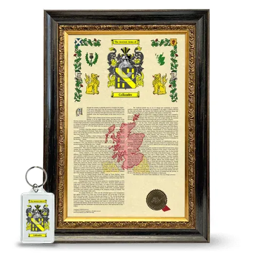 Callander Framed Armorial History and Keychain - Heirloom