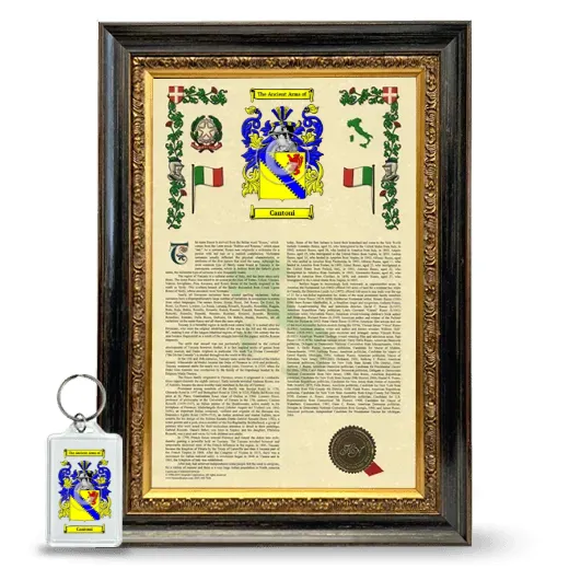 Cantoni Framed Armorial History and Keychain - Heirloom
