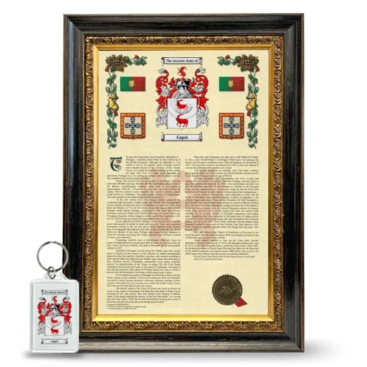 Capri Framed Armorial History and Keychain - Heirloom