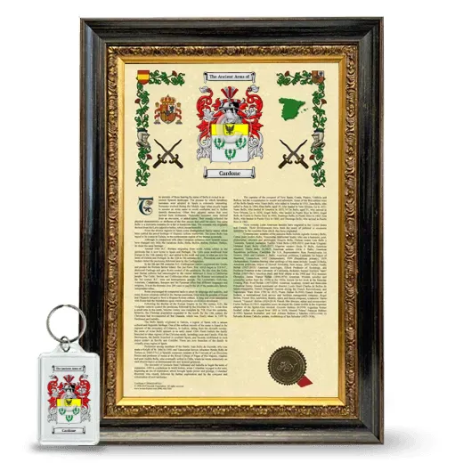Cardone Framed Armorial History and Keychain - Heirloom