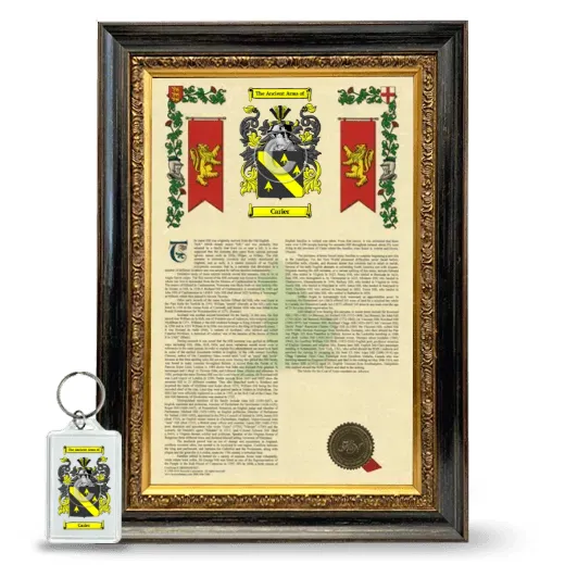 Carier Framed Armorial History and Keychain - Heirloom