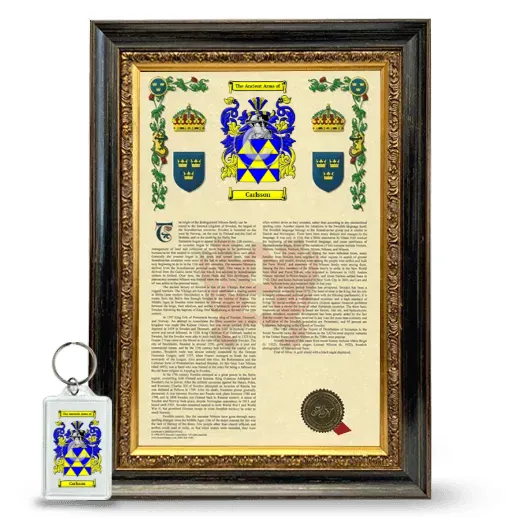 Carlsson Framed Armorial History and Keychain - Heirloom