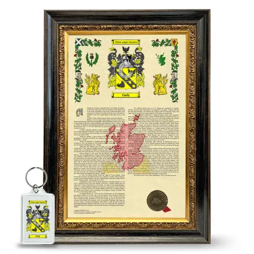 Carly Framed Armorial History and Keychain - Heirloom