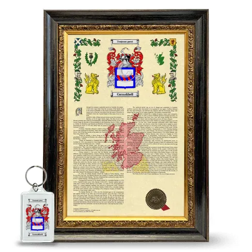 Carmakhell Framed Armorial History and Keychain - Heirloom