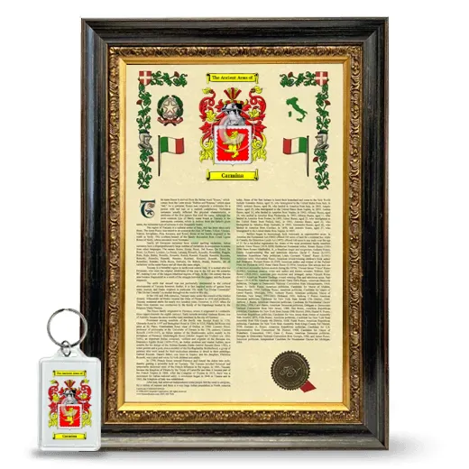 Carmina Framed Armorial History and Keychain - Heirloom