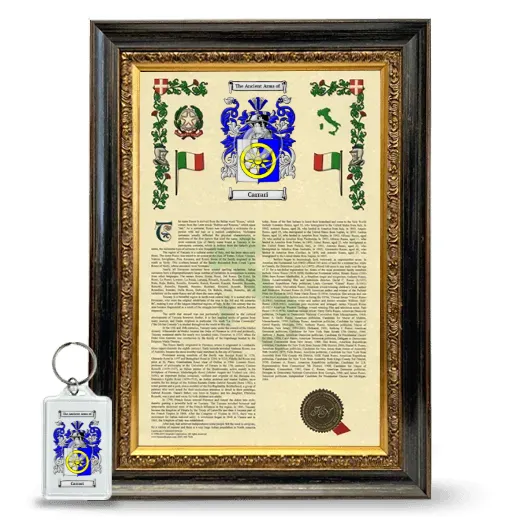 Carrari Framed Armorial History and Keychain - Heirloom