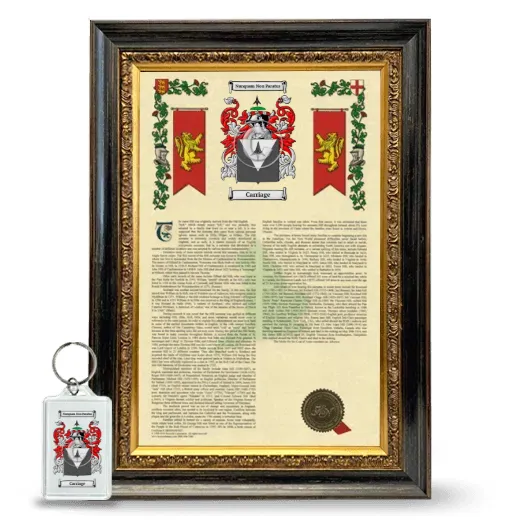 Carriage Framed Armorial History and Keychain - Heirloom