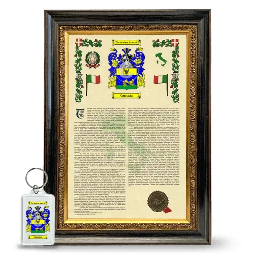 Carrozza Framed Armorial History and Keychain - Heirloom