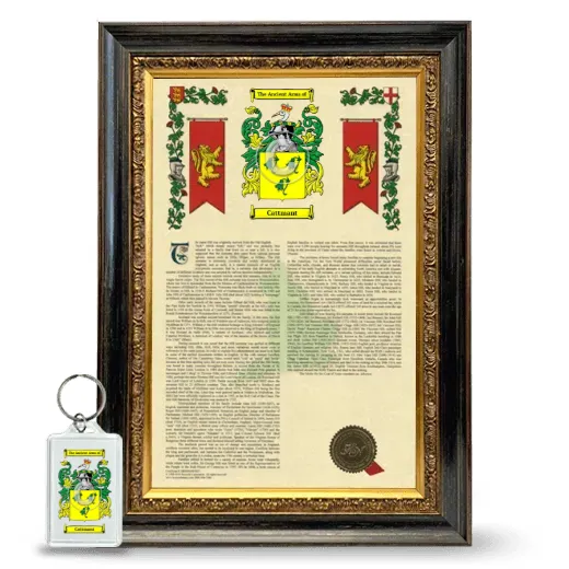 Cattmant Framed Armorial History and Keychain - Heirloom