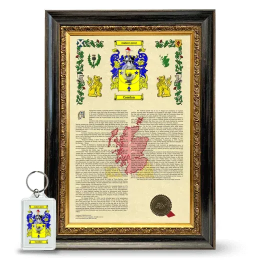 Causlan Framed Armorial History and Keychain - Heirloom