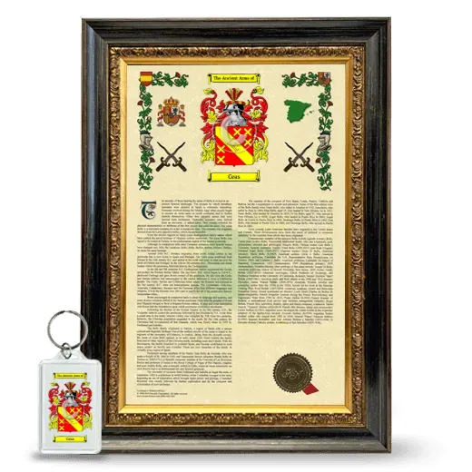 Ceas Framed Armorial History and Keychain - Heirloom