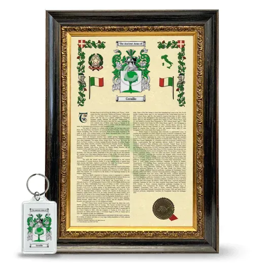 Cerullo Framed Armorial History and Keychain - Heirloom