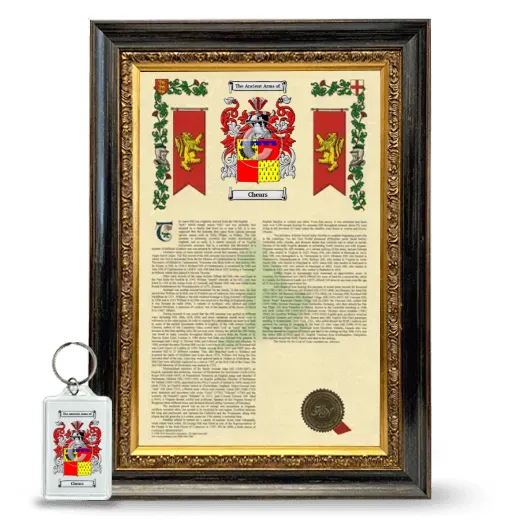 Chears Framed Armorial History and Keychain - Heirloom