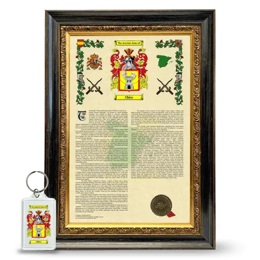 Chico Framed Armorial History and Keychain - Heirloom
