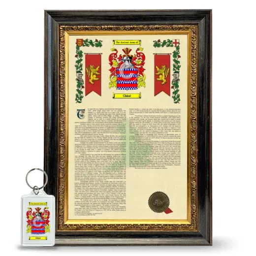 Chinè Framed Armorial History and Keychain - Heirloom
