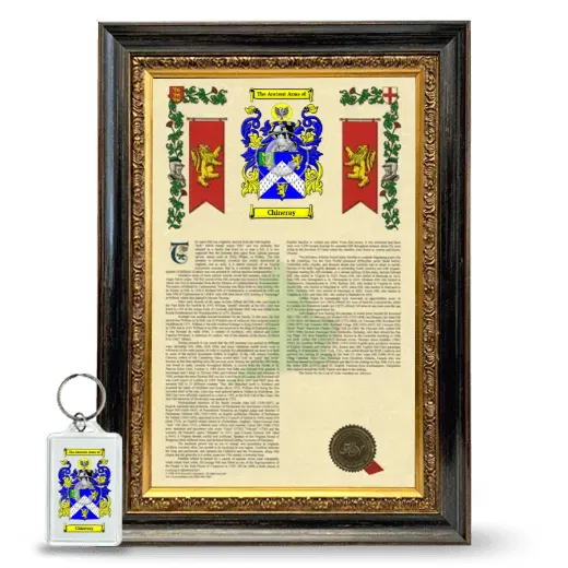 Chineray Framed Armorial History and Keychain - Heirloom