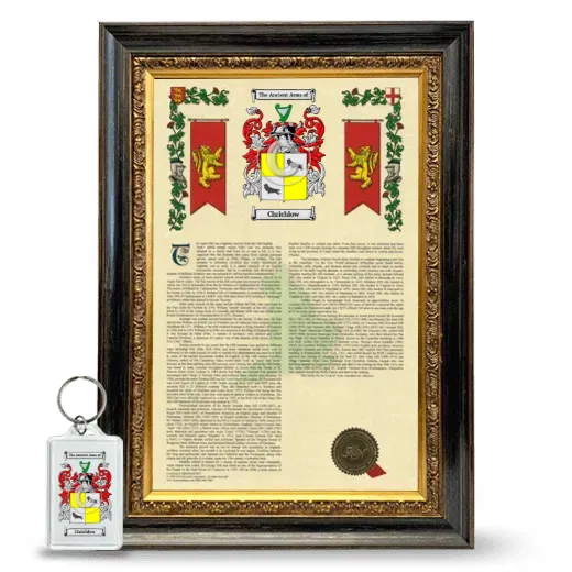 Chrichlow Framed Armorial History and Keychain - Heirloom