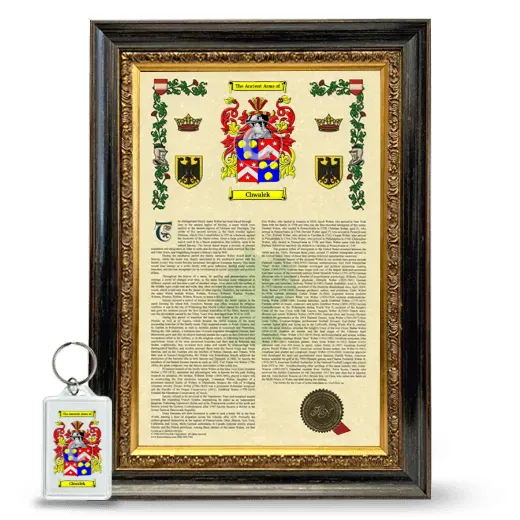 Chwalek Framed Armorial History and Keychain - Heirloom