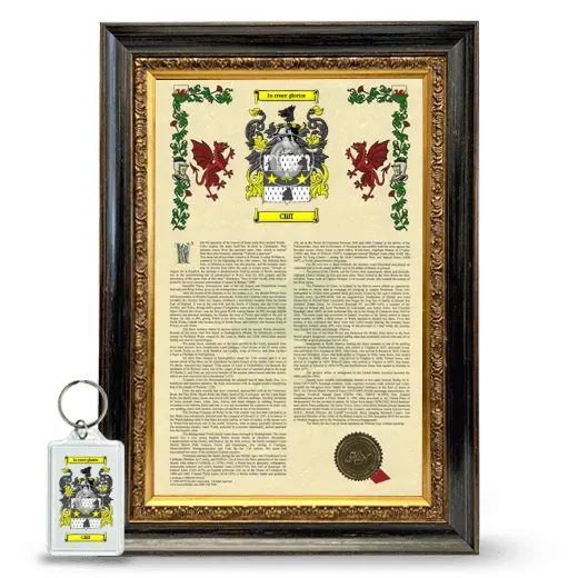 Cliff Framed Armorial History and Keychain - Heirloom