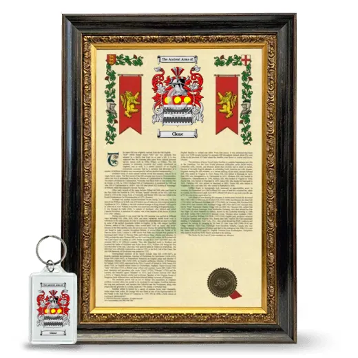 Clone Framed Armorial History and Keychain - Heirloom
