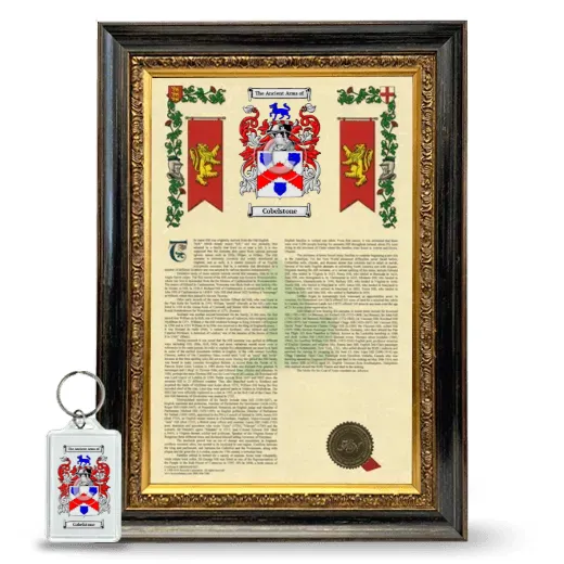 Cobelstone Framed Armorial History and Keychain - Heirloom