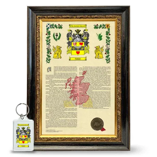 Coeart Framed Armorial History and Keychain - Heirloom
