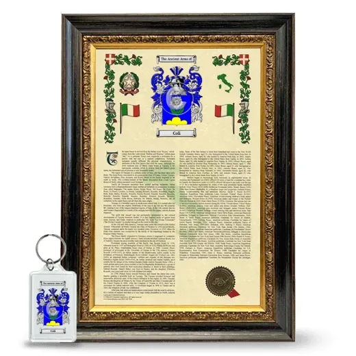 Colì Framed Armorial History and Keychain - Heirloom