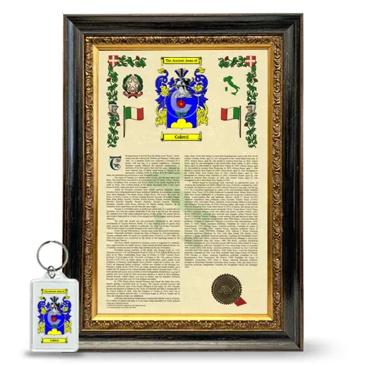 Coletti Framed Armorial History and Keychain - Heirloom