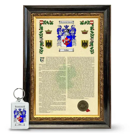 Colter Framed Armorial History and Keychain - Heirloom