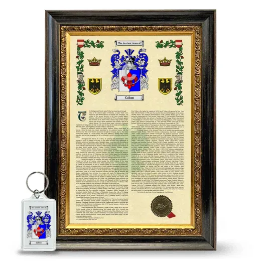 Coltor Framed Armorial History and Keychain - Heirloom
