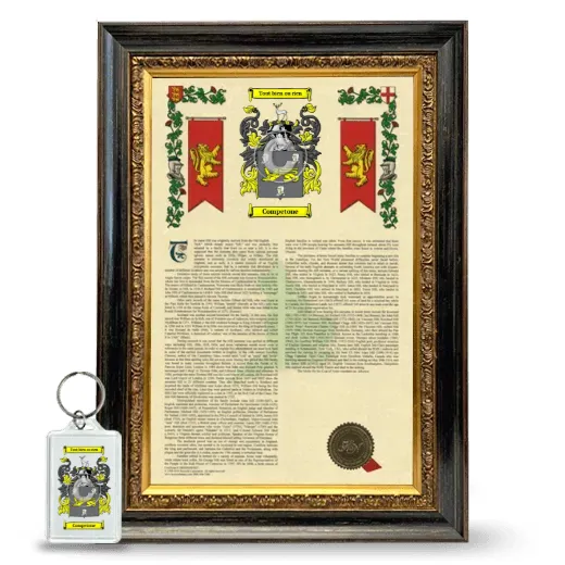 Competone Framed Armorial History and Keychain - Heirloom