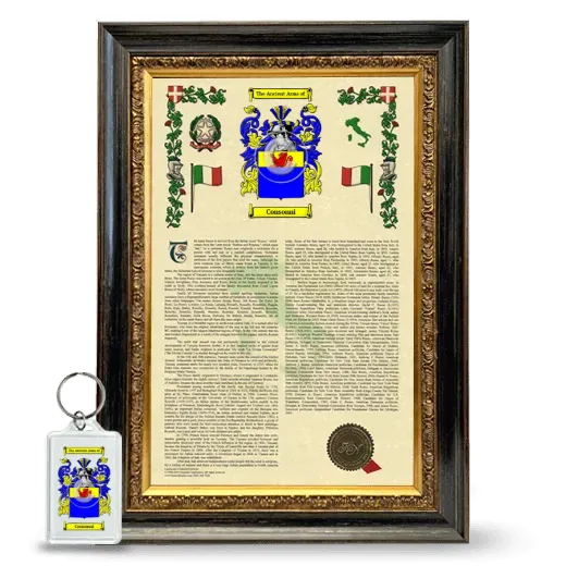 Consonni Framed Armorial History and Keychain - Heirloom