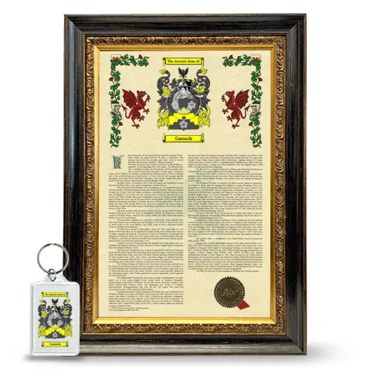 Cornach Framed Armorial History and Keychain - Heirloom