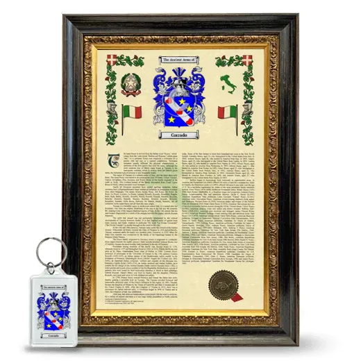 Corrado Framed Armorial History and Keychain - Heirloom