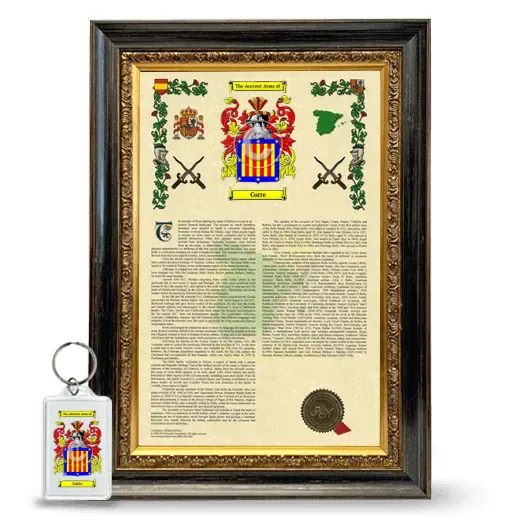 Corte Framed Armorial History and Keychain - Heirloom