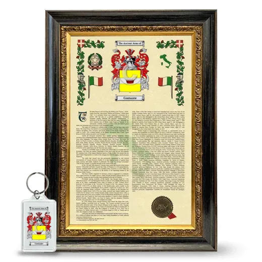 Costante Framed Armorial History and Keychain - Heirloom