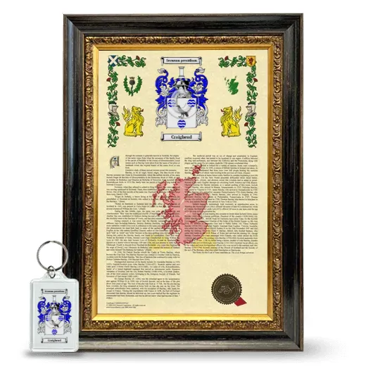 Craighead Framed Armorial History and Keychain - Heirloom