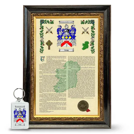 Creag Framed Armorial History and Keychain - Heirloom