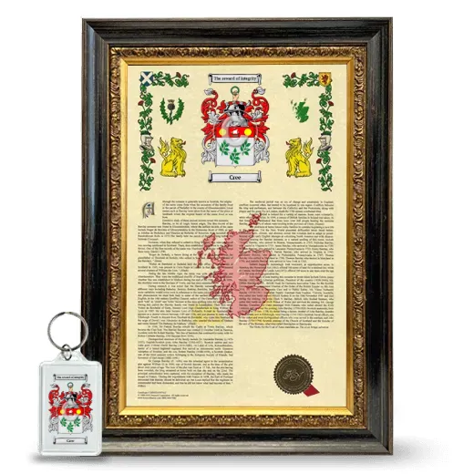 Cree Framed Armorial History and Keychain - Heirloom