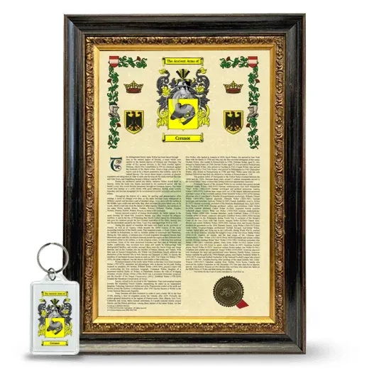 Cremor Framed Armorial History and Keychain - Heirloom