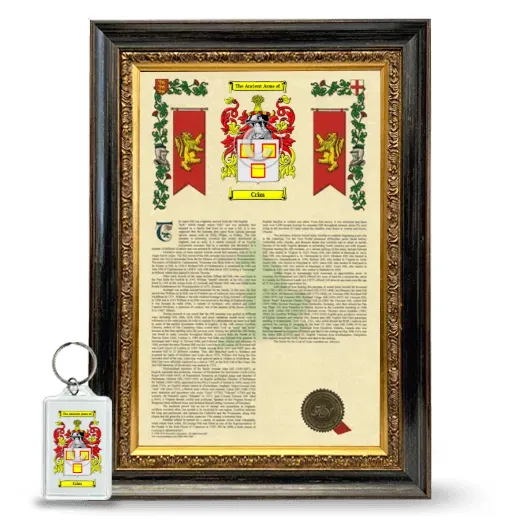 Crim Framed Armorial History and Keychain - Heirloom