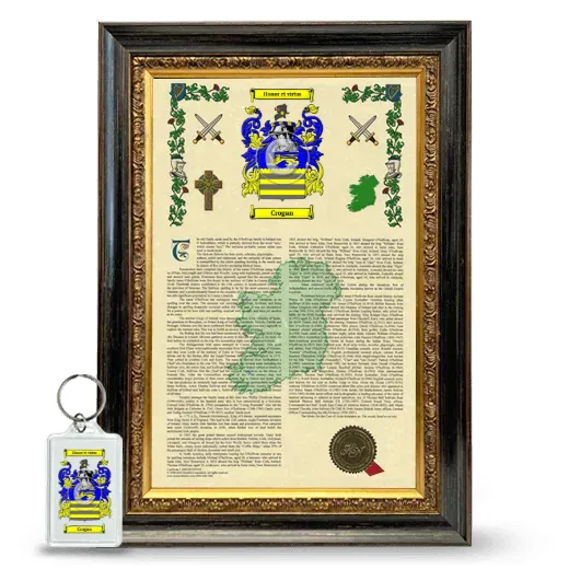 Crogan Framed Armorial History and Keychain - Heirloom